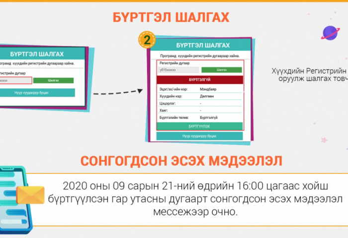 Хоёр настнуудын цэцэрлэгийн бүртгэл эхэллээ