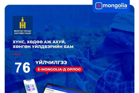 “E-Mongolia”-аас ХХААХҮ-ийн салбарын 76 төрлийн үйлчилгээг авах боломжтой