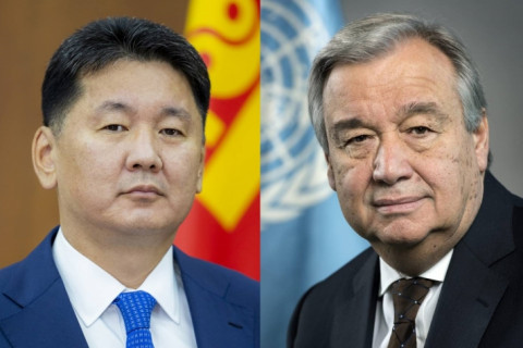Монгол Улсын Ерөнхийлөгч У.Хүрэлсүхэд НҮБ-ын Ерөнхий нарийн бичгийн дарга Антонио Гутерреш захидал ирүүллээ