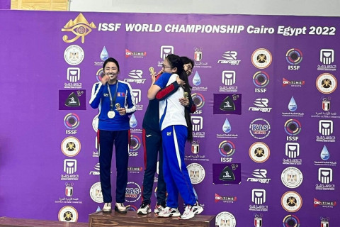 Буудлага спортын ДАШТ-д гурван монгол тамирчин медалийн тавцанд хамт зогсож, түүхэн амжилт үзүүллээ