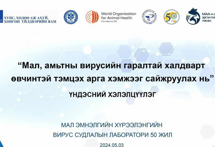 “МАЛ, АМЬТНЫ ВИРУСИЙН ГАРАЛТАЙ ХАЛДВАРТ ӨВЧИНТЭЙ ТЭМЦЭХ АРГА ХЭМЖЭЭГ САЙЖРУУЛАХ НЬ”СЭДЭВТ ХЭЛЭЛЦҮҮЛГИЙГ САЛБАРЫН ЭРДЭМТЭД, СУДЛААЧИД, ШИНЖЛЭГЧ ЭМЧ НАРЫН ОРОЛЦООТОЙГООР ҮНДЭСНИЙ ТҮВШИНД ЗОХИОН БАЙГУУЛЛАА.