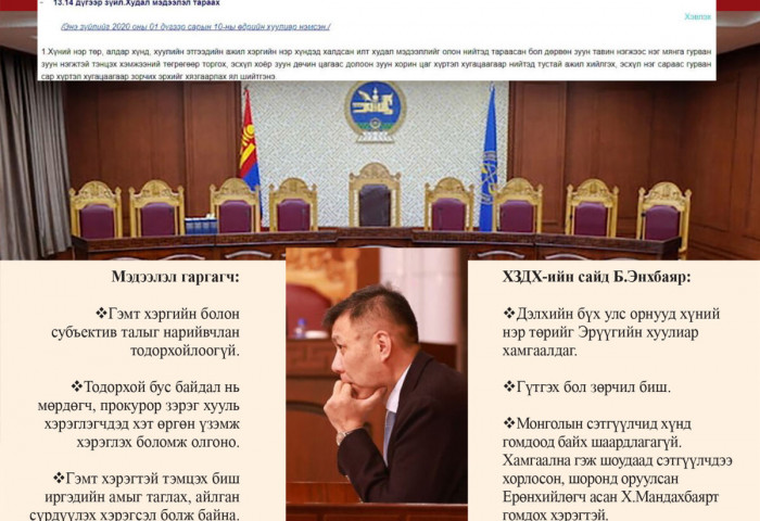 Эрүүгийн хуулийн 13.14 дүгээр заалт Үндсэн хуультай зөрчилдөж байна уу?