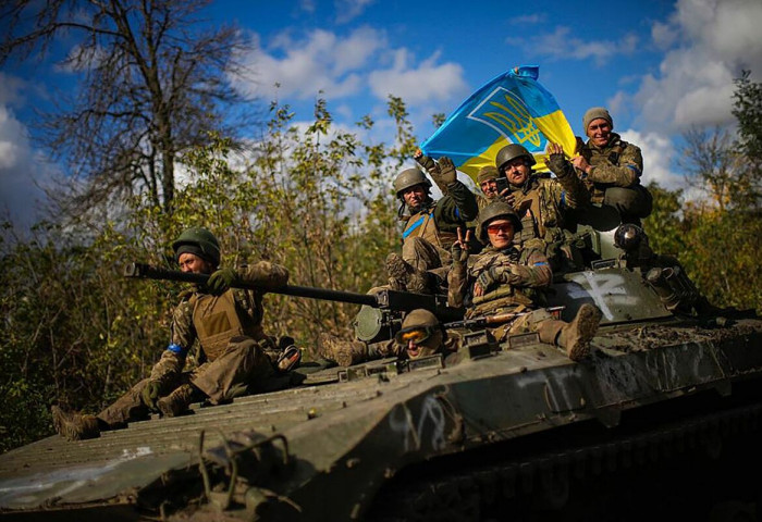 ОХУ-ын батлан хамгаалах яамны үзүүлсэн газрын зурагт Украины армийн чөлөөлсөн газар нутгийг тодорхой харуулжээ