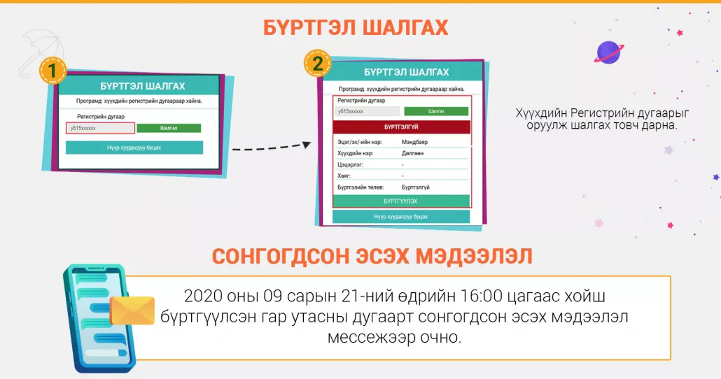 Хоёр настнуудын цэцэрлэгийн бүртгэл эхэллээ