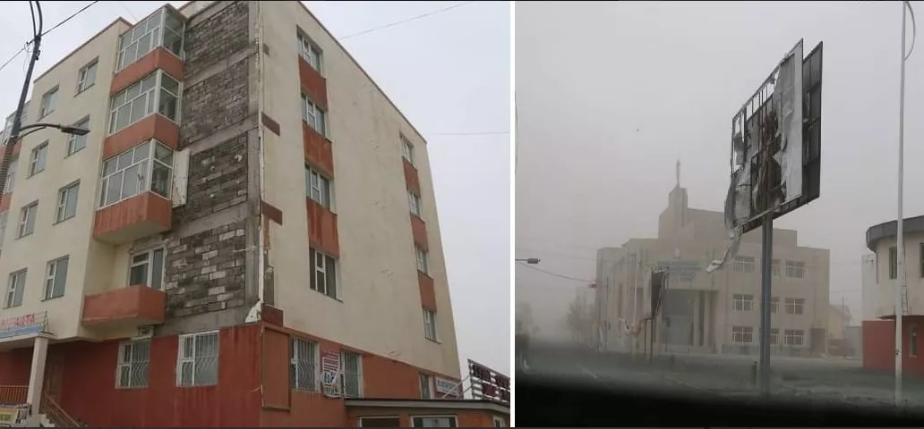 ФОТО: Говь-Алтайд хүчтэй шуурганы улмаас 25 айлын гэр нурж, 28 байшингийн дээвэр хууларчээ
