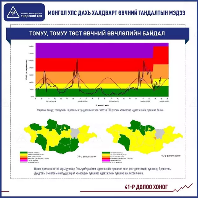 ХӨСҮТ: Томуу, томуу төст өвчин улсын хэмжээнд идэвхжлийн түвшинд байна