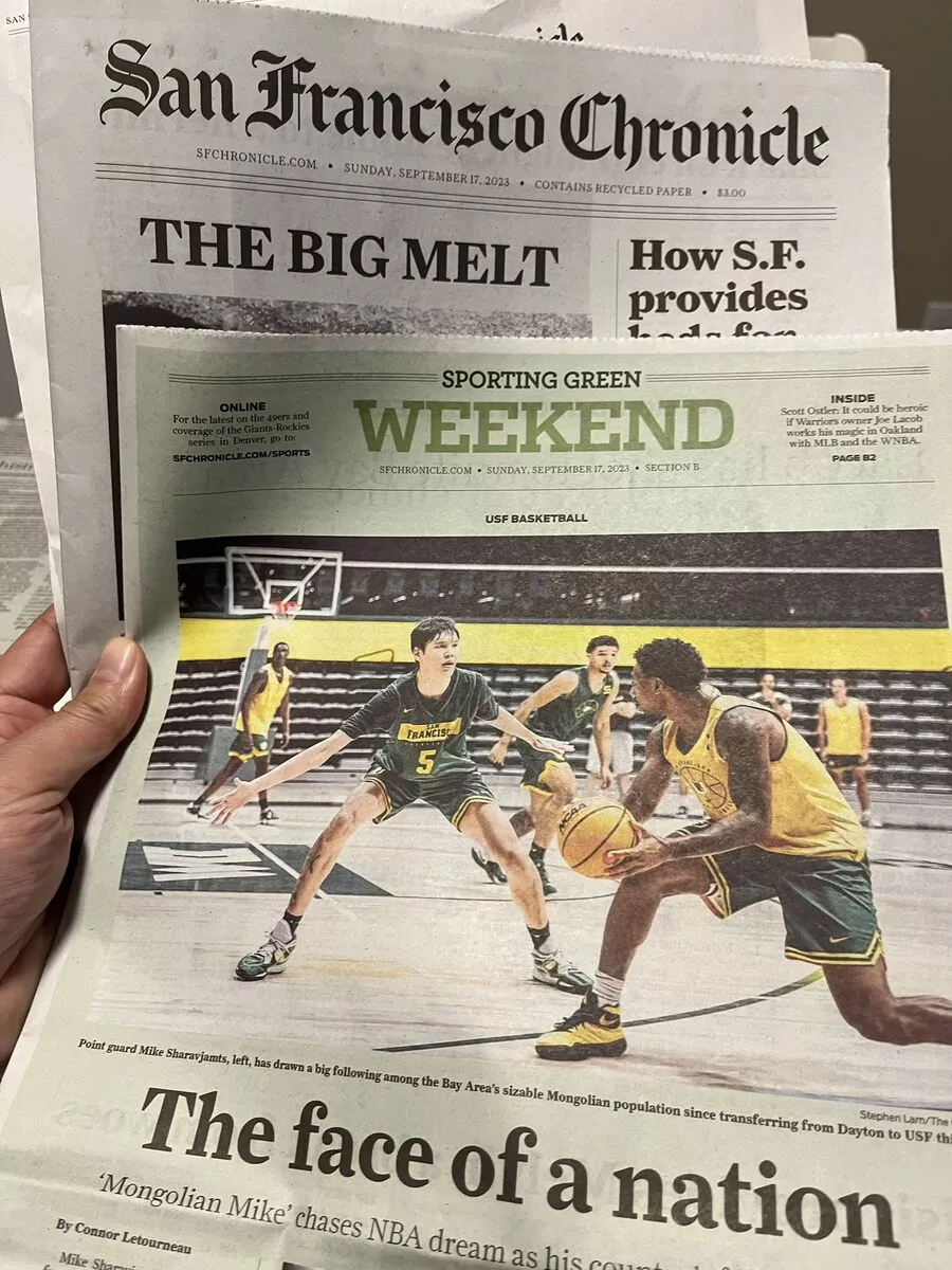 Америкийн “San Francisco Chronicle” сонины тэргүүн нүүрт Ш.Энхийн-Одын тухай томоохон нийтлэл гарчээ