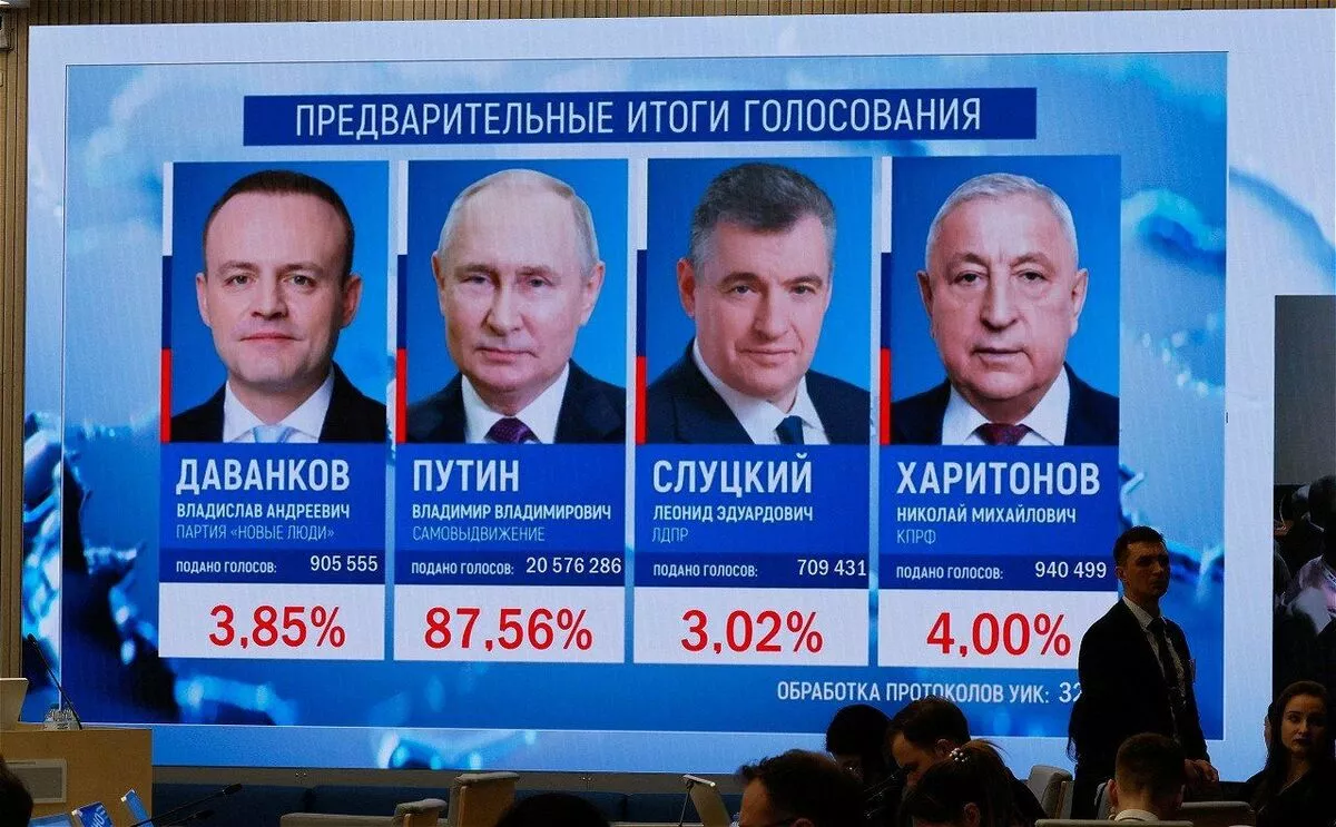 ОХУ-ын ерөнхийлөгчийн сонгуульд Путин 88 хувийн саналаар ялсан нь урьдчилсан дүнгээс тодорхой болов