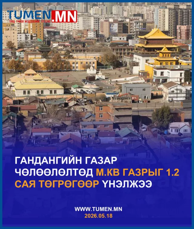 Гандангийн газар чөлөөлөлтөд м.кв газрыг 1.2 сая төгрөгөөр үнэлжээ