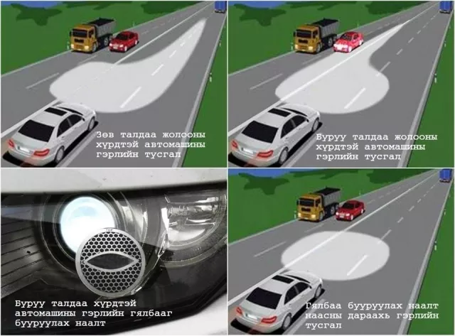 Шөнийн хараа, гэрлийн тухай жолооч нарт өгөх зөвлөгөө