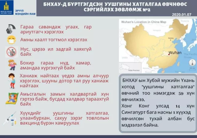 "Шалтгаан тодорхойгүй уушгины хатгалгаа" өвчнөөс сэрэмжлүүлж байна
